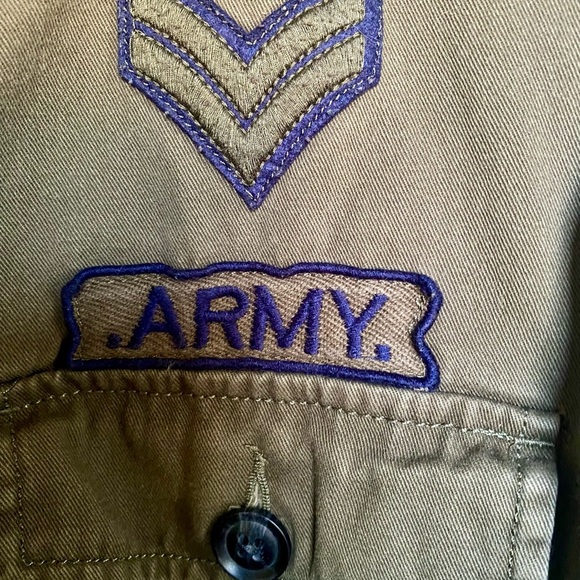 Cropped Army Green Utility Jacket F21 Military Fatigue Shacket size M. - Picture 4 of 10